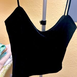 Ellen Tracy Black Velveteen Top